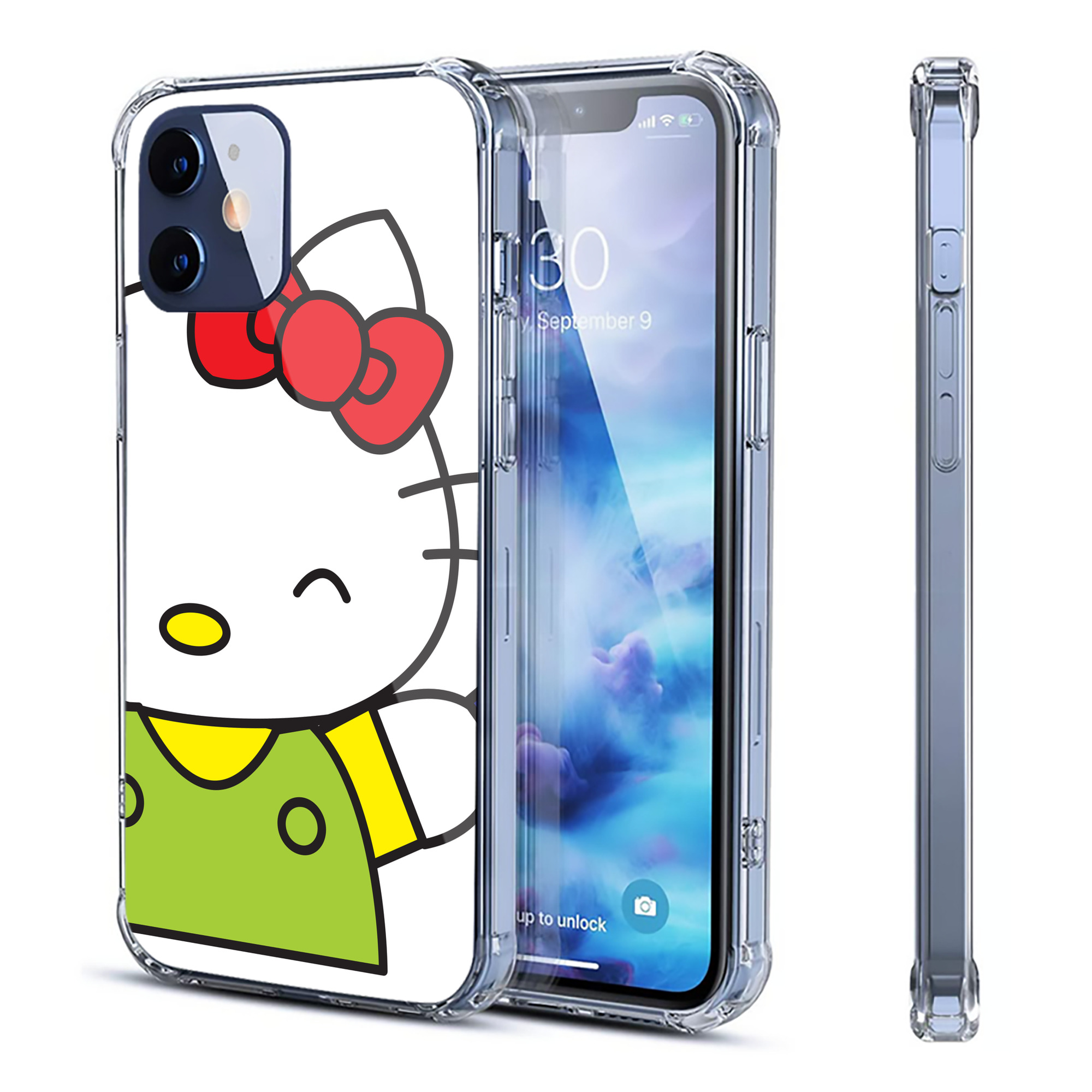 （画像用） Hello Kitty ハローキティ 【iPhone 12シリーズ対応】透明スマホケース（クリアソフトケース）